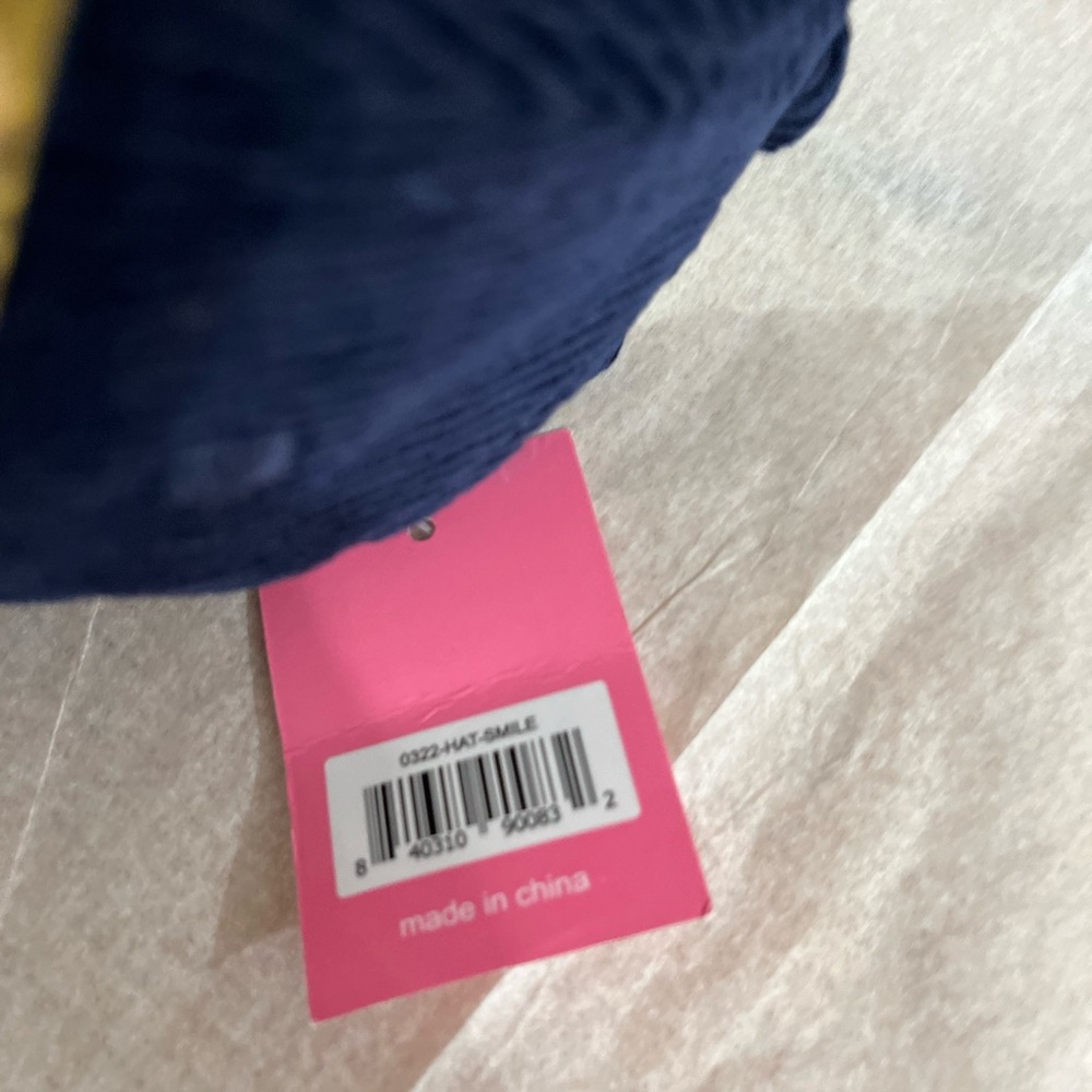SIMPLY SOUTHERN Sparkle Puff Letter SMILE Corduroy Baseball Cap Hat New! - Picture 8 of 8